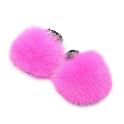 China Real Raccoon Anti-odor Fur Kids Toddler Shoes Babies Furry Raccoon Fur Slippers Shoes Baby Factory for sale