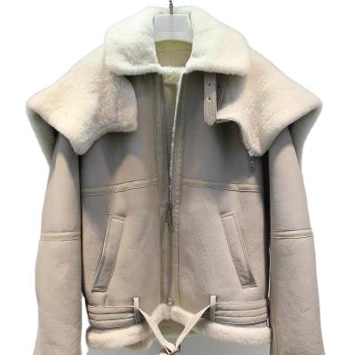 China 2021 new xiyao factory import real fur warm soft pilot coat women for sale