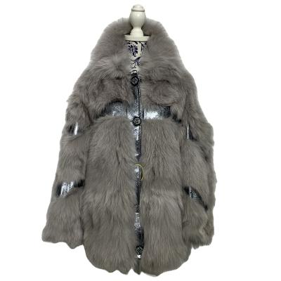 China Warm Soft Female Fox Fur Coat Hair Fashion Foreign Style In Profile Long Coat for sale