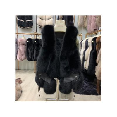 China Warm soft women's fashion winter and autumn coat women's coats long fur coat Fox fur vest for sale