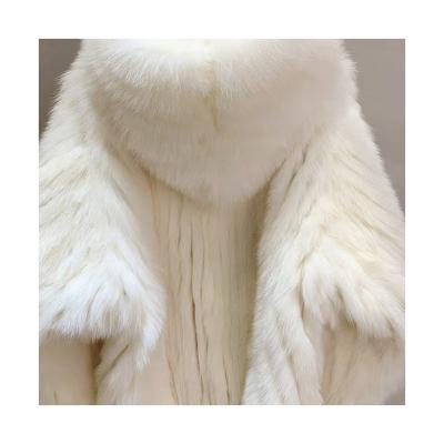 China Real Fur Coats Soft 2022 Women Autumn Winter Style Fox Fur Coat Ladies Casual Loose Warm Coat Women for sale