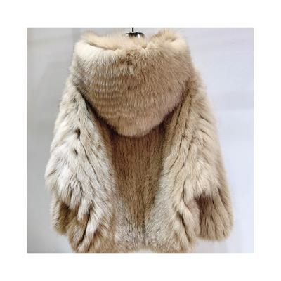 China Fashion Warm Soft Winter Warm Women's Fox Fur Coat Women's Real Fur Coat Mid Length Women's for sale