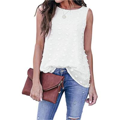 China QUICK DRY Chiffon High End Western Sleeveless Vest Style Secret Loose Multicolor Women's Top Shirt for sale