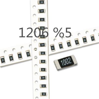 China 1206 SMD Resistor 1/4 W Accuracy 5% For 1K/10K/100K/6.8K/220K/30K/1.2K/8.2K/120/12K/0R Resistor 1/4 W Accuracy 5% /200R/560/33R/49.9R/330R/220R/10R/470R 1206 SMD for for sale