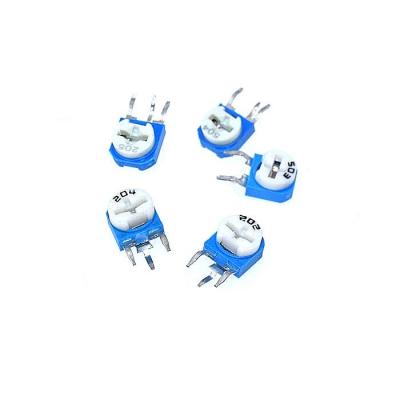 China Blue and White RM063 Vertical Adjustable Resistor 10K/1K/2K1M/20/50/104 RM063 10K/1K/2K1M/20 Ohm /102/103/203/104 /102/103/203/104 /50/100 for sale