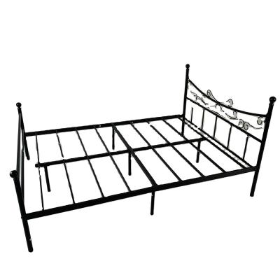 China (Other)Bedroom Furniture Double Hotel Iron Adjustable Bed With Headboard Metal Living Room Dorm Steel Bed for sale