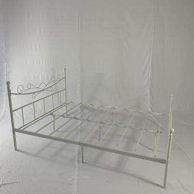 China Factory Wholesale Iron Sheet Metal Frame(Other)Adjustable With Large Headboard Steel Double Bed for sale