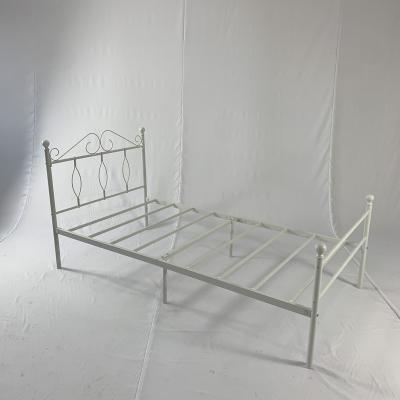 China Foldable high quality cheap metal iron bedroom furniture steel bed kids and adults for sale