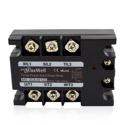 China Safety Cover MS-3DA48120 120A High Accuracy Three Phase Solid State Relay for sale