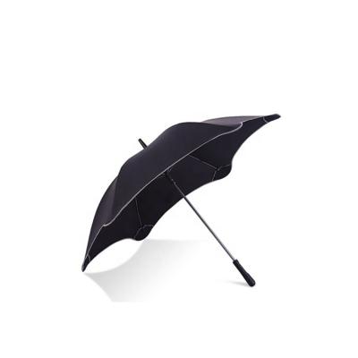 China CLASSIC Semi-automatic Straight Polyester Umbrella Logo Prints Blunt Umbrella for sale