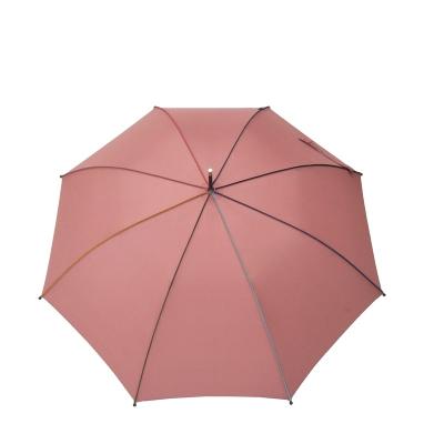 China All In 1 J Shape Colorful Piping Semi-automatic Handle Straight Umbrella With Customized for sale