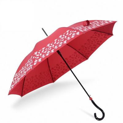 China All In 1 Semi Automatic J Shape Straight Handle Umbrella Color Changing When Exposed To Water for sale