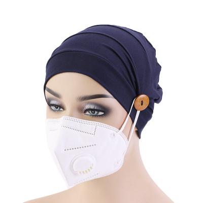 China Outdoor Activities Fashion Print Ladies Turban Cowl Arabic Soft Cotton Wraps Top Knot Hijab Covers Women Head Scarf Ready To Wear Ladies Turbante for sale