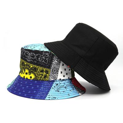 China 2022 Daily Life Fashion Summer Print Fisherman Hat Reversible Bucket Hats For Men Women Street Hip Hop Hat Fishing Hat for sale