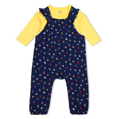 Chine Winter Anti-Shrink And Autumn Fashion Design Cartoon Overalls Anti-Shrink Outfit With Baby Infant T-shirt Long Sleeve Loungewear Clothing Set à vendre