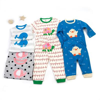 Chine Wholesale Antibacterial Cotton Antibacterial Infant Baby Boy Supplies Newborn Clothing Sets Cute Baby Romper Design Pattern Set Long Panty Mixed Clothes à vendre