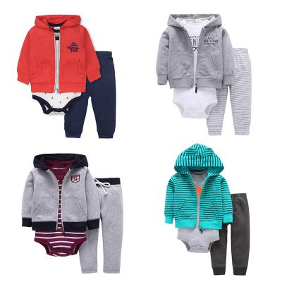 中国 Wholesale Breathable Organic Cotton Winter Plus Size Hood Jacket Long Breeches Short Sleeve Romper Set Boys Girls Baby Jacket 販売のため