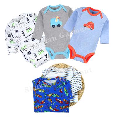 China 2 per pack embroidery +3 printing inside 2 per pack embroidery +3 printing inside custom printed newborn baby rompers organic cotton baby clothes with china embroidery for sale