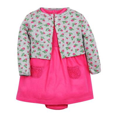 China High Quality Breathable Baby Casual Outfits Newborn Clothes Sets Cotton Baby Skirt Jumpsuit Romper Clothing Sets Wholesale for sale