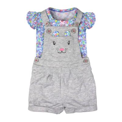 China Wholesale Anti-Shrink Sleeve T-Shirt+Suspender Panties Anti-Shrink Short Clothing Set Boys And Girls Summer Fashion Cotton Cloth Baby Clothes Overall zu verkaufen