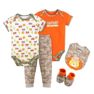 China Breathable Breathable Baby Outfits Newborn Cotton Knitted Baby Clothes Sets Toddler Rompers With Pants For Summer For Infants And Toddlers 30 Unisex Sets for sale