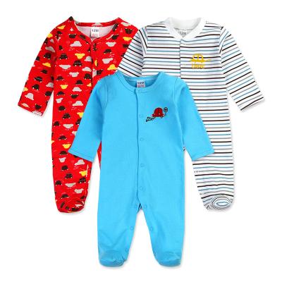 China Hot Longsleeve Good Prices Longsleeve Spray Newborn Baby Clothes Newborn Baby Clothes Long Sleeve 3 Pack Solid Baby Rompers Boy for sale