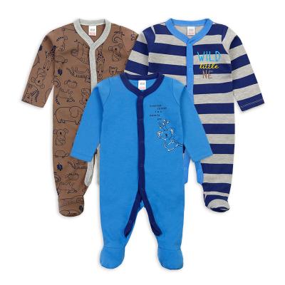 China Long Sleeve Newborn Baby Clothes Bodysuit Newborn Baby Summer Full Long Sleeve Pajamas Dress With Feet Long Sleeve Body Suit for sale