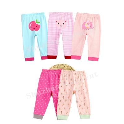 Китай Breathable Breathable Spring Newborn Baby Pants Cotton Elastic Waistband Embroidered And Printed Baby Boy And Girl Knitted Long Pants продается