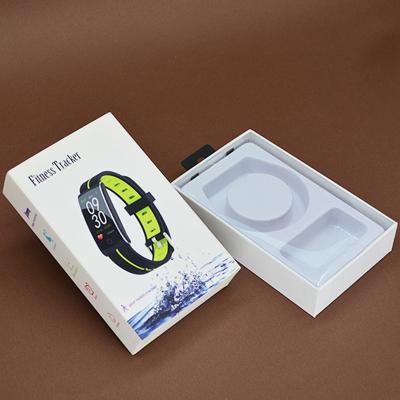 China Recyclable Custom Shaped Design Logo Drawer Box For Wireless Headset Electronics With Plastic Tray Insert for sale