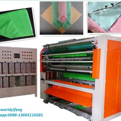 China Automatic Selvedge Ultrasonic Cutting Machine Fabric Cutting Machine With Microfiber Cloth for sale