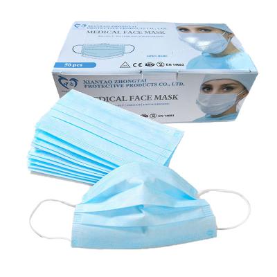 Chine OEM Breathable Masker 3 Ply Disposable Nonwoven Face Mask Nonwoven Earloop Surgical Mask Individual Pack à vendre