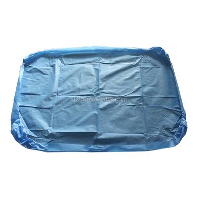 China Flat / With or Without Elastic Disposable Surgical Medical Nonwoven Bedspread Cover Sheet For Hospital Te koop