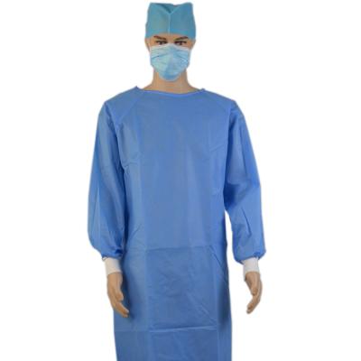 China SMS+PE Customized Professional High Quality Sterile Disposable Surgical Waterproof Medical Gown 45g 3 Level en venta