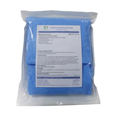 Chine Sterile Non Woven Sterile Surgical C-Section Drape Package à vendre