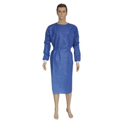 China Disposable long sleeve PP/non-woven/SMS surgical gown, isolate gown en venta