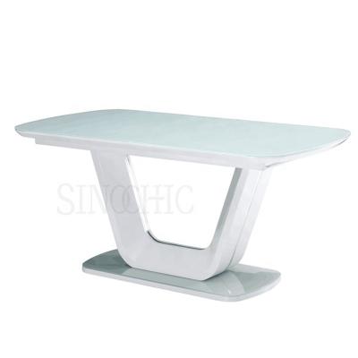 Κίνα Extendable Dining Table 4-6 Seaters Kitchen Furniture Modern High Glossy White Board προς πώληση