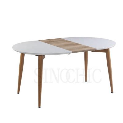 China White Extendable Simple Living Furniture Dining Room or Kitchen Table for sale