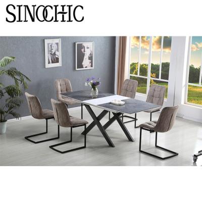 Κίνα Modern Kitchen Extendable Dining Table 4 6 Seats MDF Top Kitchen Table προς πώληση