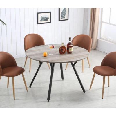 China Modern Dining Furniture Wooden Art Small Round Dining Table Kitchen Table Sets Dining Table With Leaf for sale