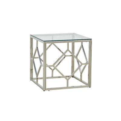 China best price tv stand and side tables chrome square occasional table polished steel contemporary coffee and end tables for sale