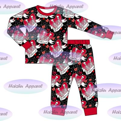 China Bc1-9 New Design OEM Valentine's Thermal Service Long Sleeve Children Clothing Kids Pants Sets Family Valentine Boys Pajamas for sale