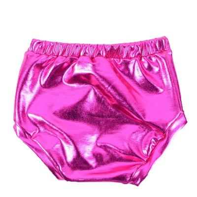 China Hot Selling Anti-wrinkle Baby Lantern Baby Girl Pants Bummies Girl Shorts Summer Casual PU Shorts Boutique Kids Leather Clothing for sale