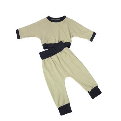 China New Valentine's Day solid color boutique children's outfit boys and girls winter casual 2-piece set for sale