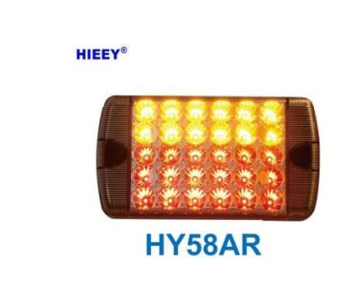 China LED Amber and Red Led Stop/Turn Tail Light with Clear Lens 12v 24v LED Truck Rear Lamp with E-MARK Approval for sale