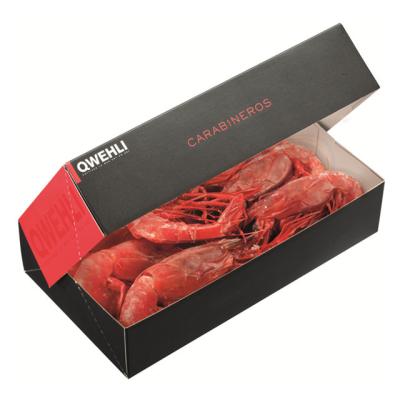 China Recycled Materials 2022 Shrimp Frozen Liner Printing Cardboard Filmed Box For Waterproof for sale