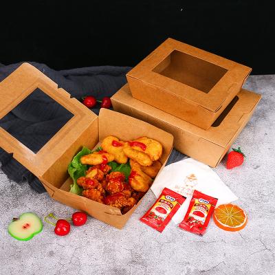 China Recycled Materials Recycled Take Out Boxes Disposable Paper Food Bucket Lunch Box for sale