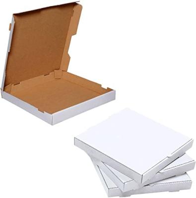 China Recycled Materials Brown White Plain Corrugated Packaging Pizza Boxes Take Out Pizza Box for sale