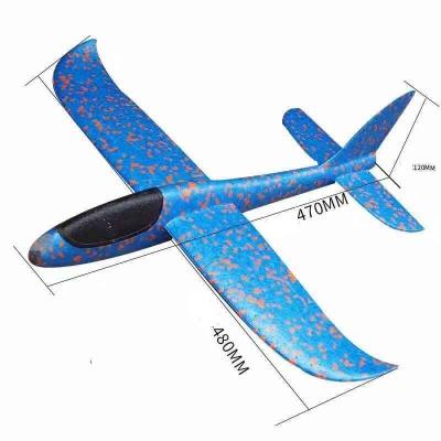 China 2022 Unbreakable PPE Hand Throw Plane Model Aircraft Foam Glider Fixed Wing Anti-fall Foam Airplane for sale