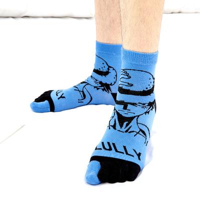 China Wholesale Custom Breathable No Show 100% Thick Cotton Five Finger Sock Sporty Five Toe Socks For Men for sale