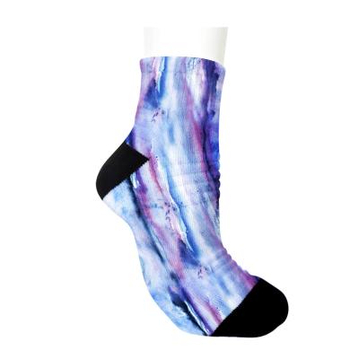 China Breathable Custom Digital Printing Athletic Socks Anti Slip Performance Ankle Seamless Sports Socks for sale